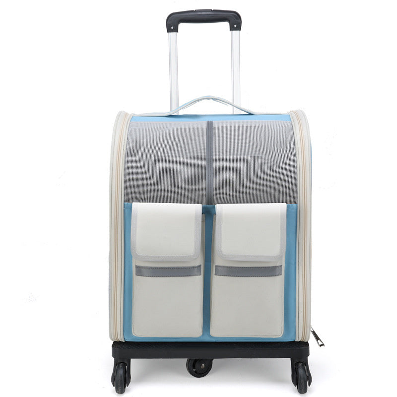 PawzPort Pet Travel Trolley Backpack – Portable, Breathable & Spacious