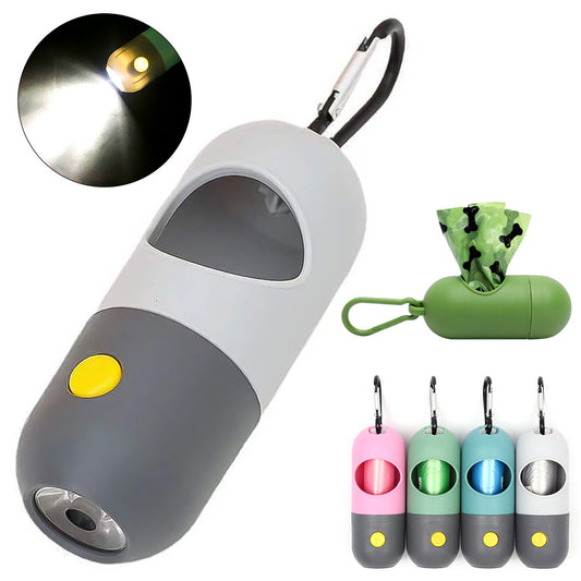 PawzPort LED Dog Waste Bag Dispenser with Flashlight